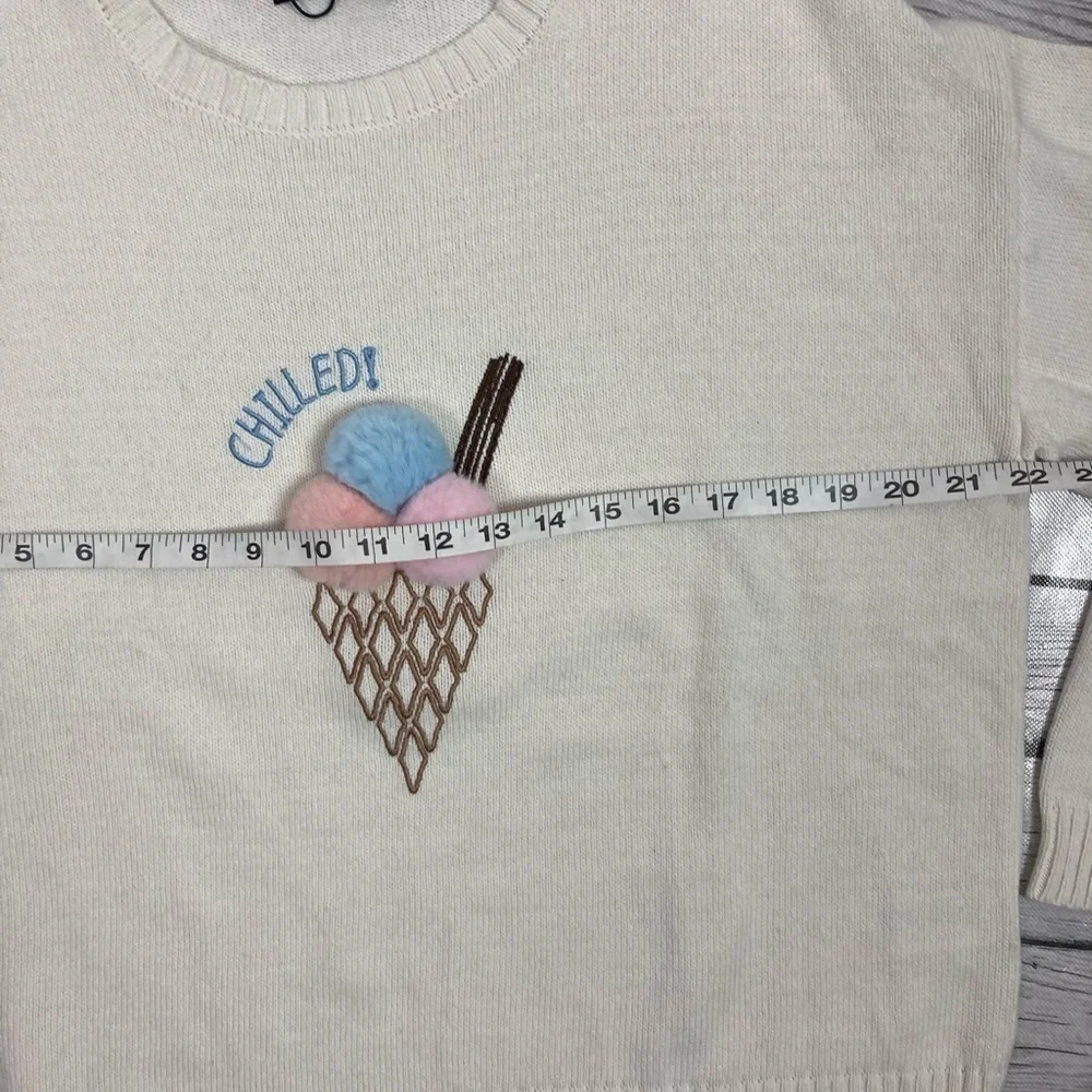 NWT - Bershka-BSKGIRL Novelty Print “Chilled” Sweater